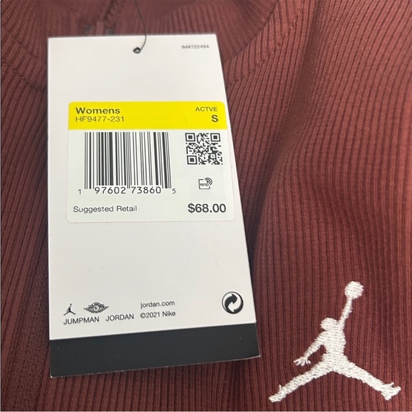 Jordan Small Dress 1/2-Zip Long-Sleeve Knit ribbed mini brown NWT - Picture 11 of 11